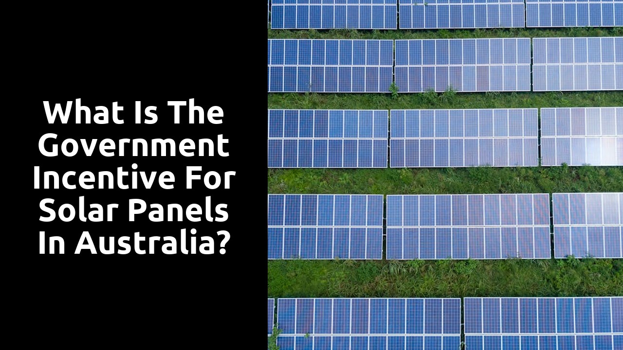 What is the government incentive for solar panels in Australia?